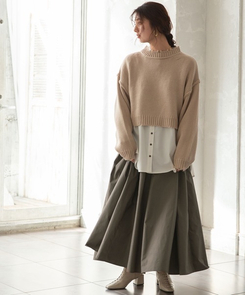 rectangle（レクタングル）の「タフタロングスカート（スカート・レディース・ブラック/ブラウン/ベージュ・FREE）」の20枚目の写真