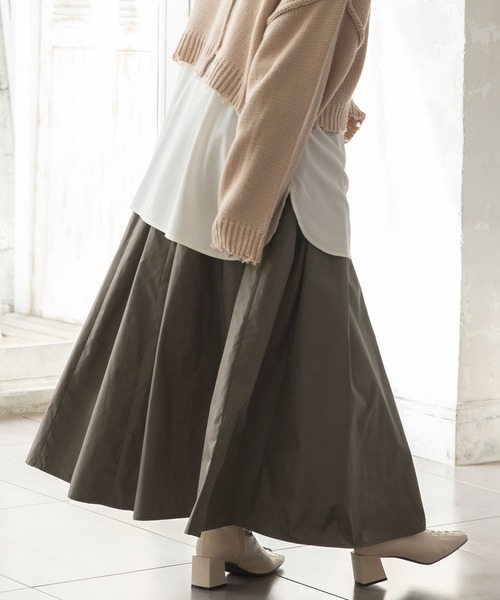 rectangle（レクタングル）の「タフタロングスカート（スカート・レディース・ブラック/ブラウン/ベージュ・FREE）」の21枚目の写真