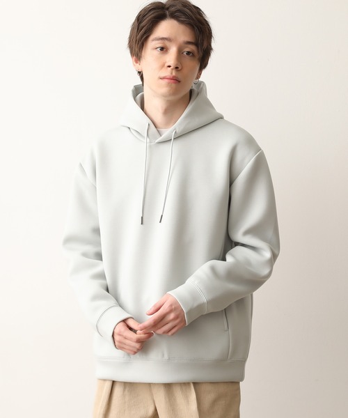 JUNRED(ジュンレッド)の「ダンボールニットプルパーカー(パーカー・メンズ・ライトグレー/グリーン系その他/ライトベージュ・LL/M/L)」の4枚目の写真