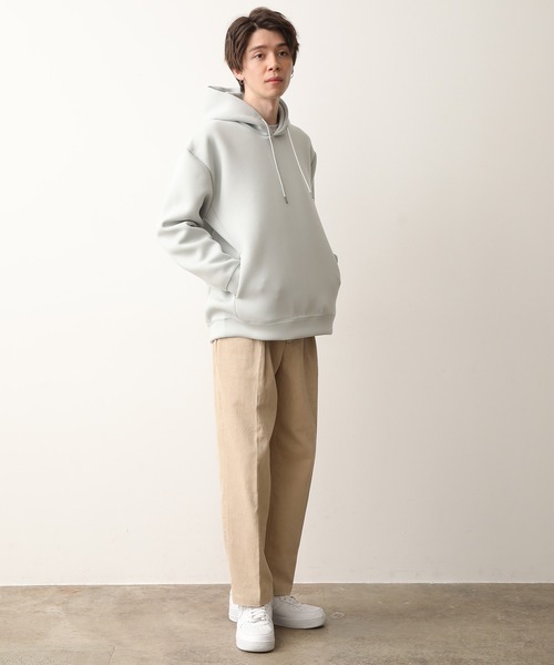 JUNRED(ジュンレッド)の「ダンボールニットプルパーカー(パーカー・メンズ・ライトグレー/グリーン系その他/ライトベージュ・LL/M/L)」の9枚目の写真