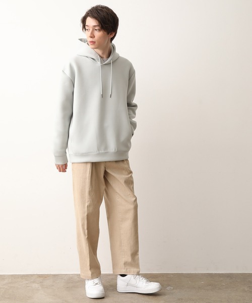 JUNRED(ジュンレッド)の「ダンボールニットプルパーカー(パーカー・メンズ・ライトグレー/グリーン系その他/ライトベージュ・LL/M/L)」の13枚目の写真