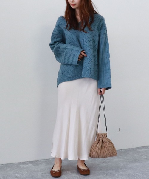 archives（アルシーヴ）の「プリーツクロススカート（スカート・レディース・アイボリー/ブラック/グリーン系その他・MEDIUM）」の4枚目の写真