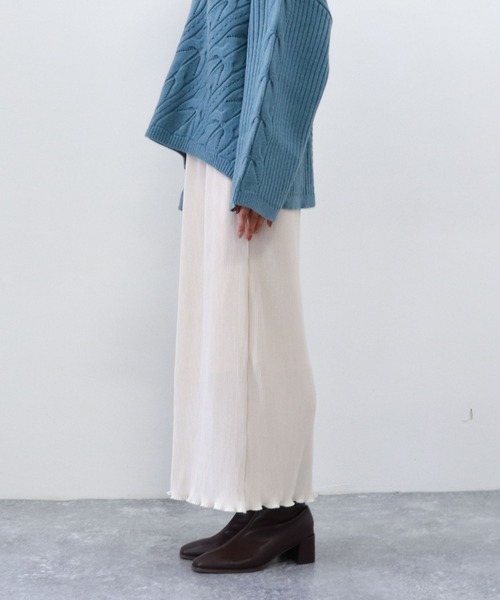 archives（アルシーヴ）の「プリーツクロススカート（スカート・レディース・アイボリー/ブラック/グリーン系その他・MEDIUM）」の16枚目の写真