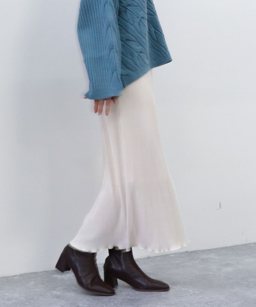 archives（アルシーヴ）の「プリーツクロススカート（スカート・レディース・アイボリー/ブラック/グリーン系その他・MEDIUM）」の15枚目の写真