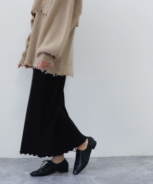 archives（アルシーヴ）の「プリーツクロススカート（スカート・レディース・アイボリー/ブラック/グリーン系その他・MEDIUM）」の13枚目の写真