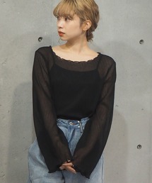 クリンクルシアートップス×キャミセット