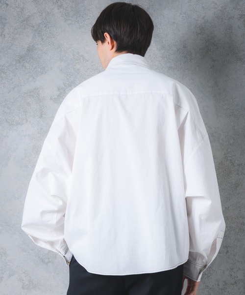 YUEATE（ユエイト）の「"stitch balloon shirt"ステッチバルーンシャツ（シャツ/ブラウス・メンズ・ホワイト/ブルー・MEDIUM/LARGE）」の5枚目の写真