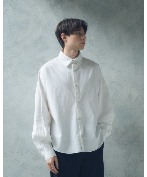 YUEATE（ユエイト）の「"stitch balloon shirt"ステッチバルーンシャツ（シャツ/ブラウス・メンズ・ホワイト/ブルー・MEDIUM/LARGE）」の15枚目の写真