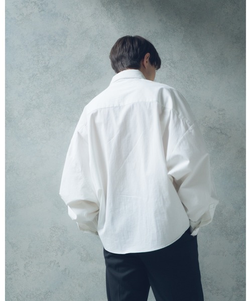 YUEATE（ユエイト）の「"stitch balloon shirt"ステッチバルーンシャツ（シャツ/ブラウス・メンズ・ホワイト/ブルー・MEDIUM/LARGE）」の17枚目の写真