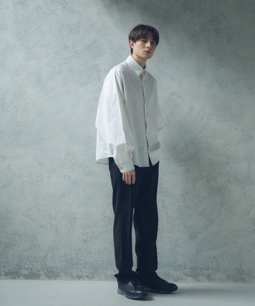 YUEATE（ユエイト）の「"stitch balloon shirt"ステッチバルーンシャツ（シャツ/ブラウス・メンズ・ホワイト/ブルー・MEDIUM/LARGE）」の22枚目の写真