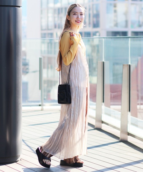 Ray BEAMS【未使用】ロングワンピース　アイボリー　1 Ray BEAMS（レイビームス）の「Ray BEAMS / シフォン プリント