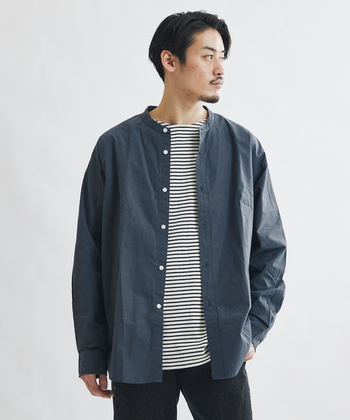JOURNAL STANDARD ショルダータック　ビッグシャツ　バンドカラー ショルダータックバンドカラーシャツ（シャツ/ブラウス