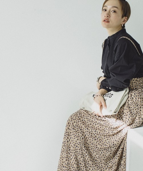 studio CLIP（スタディオクリップ）の「《高山都さんコラボ》ココロとカラダまっすぐスカート（スカート・レディース・ブラック/ブラウン/レオパード/ドット・MEDIUM/LARGE）」の4枚目の写真