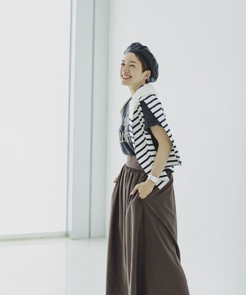 studio CLIP（スタディオクリップ）の「《高山都さんコラボ》ココロとカラダまっすぐスカート（スカート・レディース・ブラック/ブラウン/レオパード/ドット・MEDIUM/LARGE）」の6枚目の写真