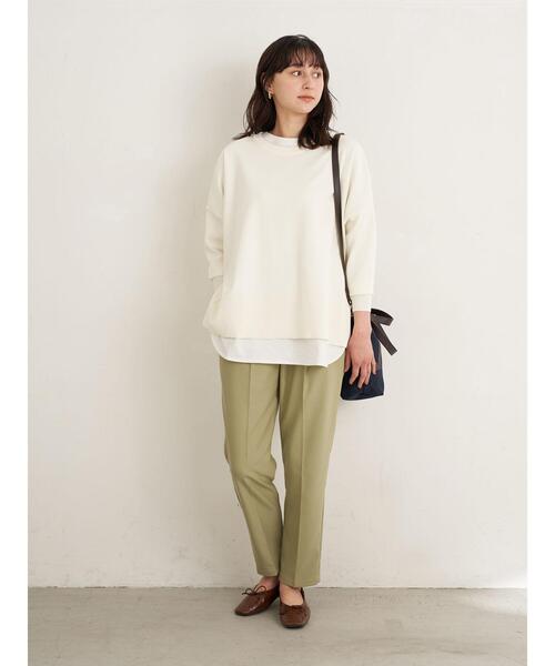 earth music&ecology（アースミュージックアンドエコロジー）の「切り替え2Wayトートバッグ　＊（トートバッグ・レディース・ネイビー/クリーム/ベージュ・FREE）」の7枚目の写真