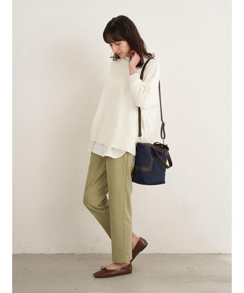 earth music&ecology（アースミュージックアンドエコロジー）の「切り替え2Wayトートバッグ　＊（トートバッグ・レディース・ネイビー/クリーム/ベージュ・FREE）」の9枚目の写真