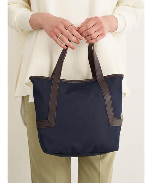 earth music&ecology（アースミュージックアンドエコロジー）の「切り替え2Wayトートバッグ　＊（トートバッグ・レディース・ネイビー/クリーム/ベージュ・FREE）」の14枚目の写真