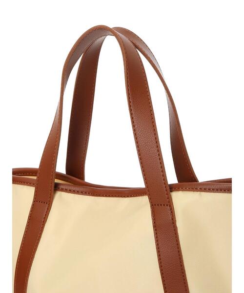 earth music&ecology（アースミュージックアンドエコロジー）の「切り替え2Wayトートバッグ　＊（トートバッグ・レディース・ネイビー/クリーム/ベージュ・FREE）」の18枚目の写真