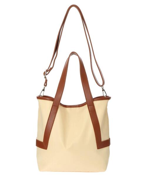 earth music&ecology（アースミュージックアンドエコロジー）の「切り替え2Wayトートバッグ　＊（トートバッグ・レディース・ネイビー/クリーム/ベージュ・FREE）」の19枚目の写真