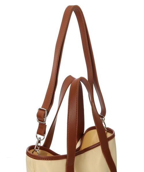 earth music&ecology（アースミュージックアンドエコロジー）の「切り替え2Wayトートバッグ　＊（トートバッグ・レディース・ネイビー/クリーム/ベージュ・FREE）」の20枚目の写真