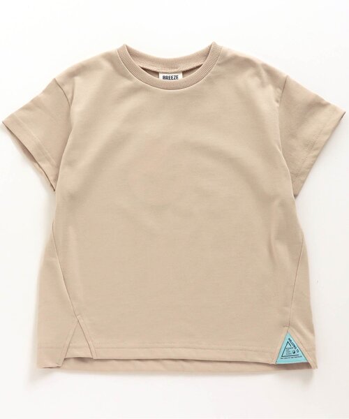 BREEZE（ブリーズ）の「ビッグシルエット無地Ｔシャツ_吸水速乾（Tシャツ/カットソー・キッズ・グリーン/ベージュ/マスタード/レインボー/チャコール/ブルー・100/110/150/130/90/140/120）」の3枚目の写真