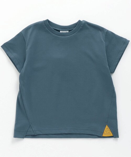 BREEZE（ブリーズ）の「ビッグシルエット無地Ｔシャツ_吸水速乾（Tシャツ/カットソー・キッズ・グリーン/ベージュ/マスタード/レインボー/チャコール/ブルー・100/110/150/130/90/140/120）」の5枚目の写真