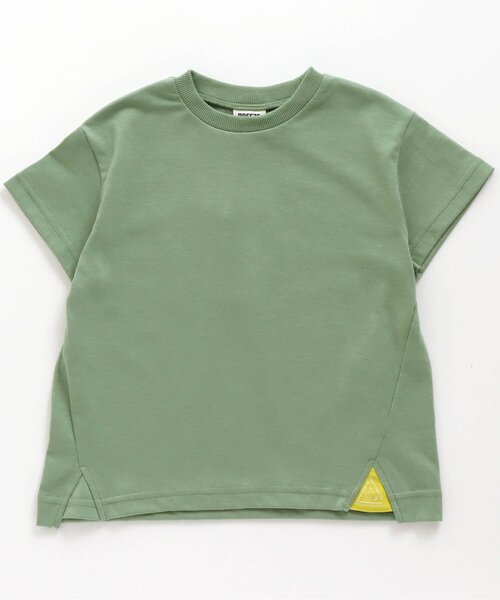 BREEZE（ブリーズ）の「ビッグシルエット無地Ｔシャツ_吸水速乾（Tシャツ/カットソー・キッズ・グリーン/ベージュ/マスタード/レインボー/チャコール/ブルー・100/110/150/130/90/140/120）」の4枚目の写真