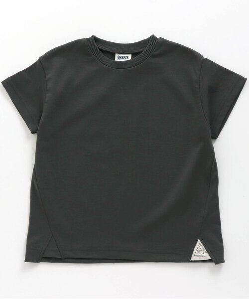 BREEZE（ブリーズ）の「ビッグシルエット無地Ｔシャツ_吸水速乾（Tシャツ/カットソー・キッズ・グリーン/ベージュ/マスタード/レインボー/チャコール/ブルー・100/110/150/130/90/140/120）」の2枚目の写真