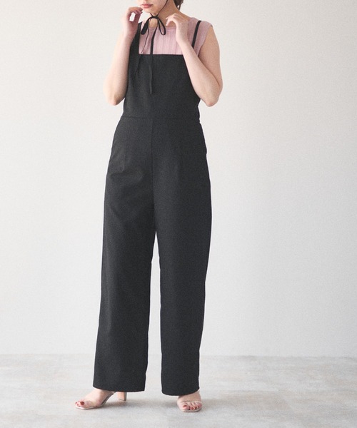 natural couture(ナチュラルクチュール)の「【大人ナチュ】アシメストラップサロペット(サロペット/オーバーオール・レディース・ブラック/グレイッシュベージュ・SMALL/MEDIUM/LARGE)」の22枚目の写真