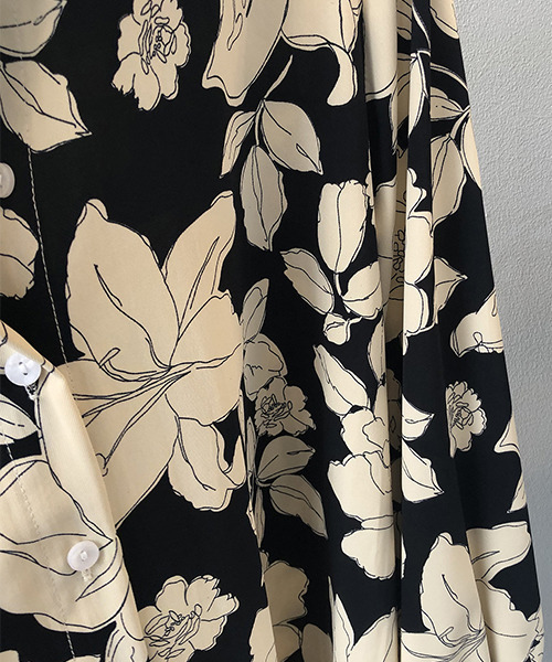 c.u.l（シーユーエル）の「【c.u.l:w】レトロフラワー花柄シャツ culw27（シャツ/ブラウス・レディース・ブラック・L/M）」の17枚目の写真