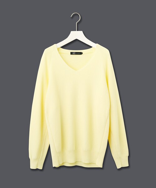 JET（ジェット）の「◆【ウォッシャブル】シルク混Vネックニットプルオーバー（ニット/セーター・レディース・ブラック/ベビーピンク/レモンイエロー/ライトグレー系7・80/04）」の17枚目の写真