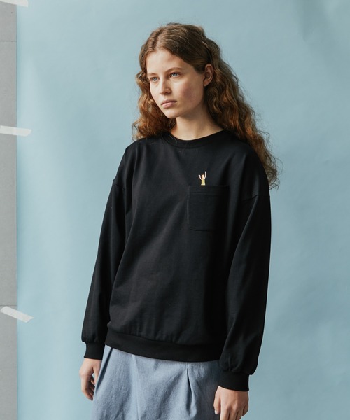 FRAPBOIS（フラボア）の「FRAPBOIS×田室綾乃×クレパス カットソー（Tシャツ/カットソー・レディース・ブラック/ホワイト・2/1）」の9枚目の写真