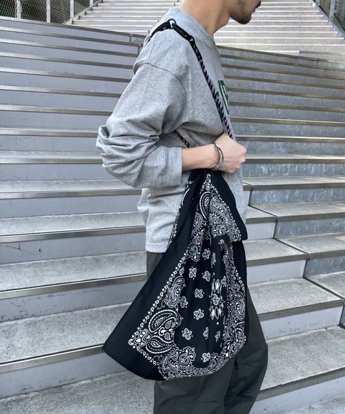 HAV-A-HANK(ハバハンク )の「【HAV-A-HANK/ハバハンク】ロープショルダー付バンダナバッグ(トートバッグ・メンズ・ブルー/ブラック/ホワイト・ONE SIZE)」の7枚目の写真