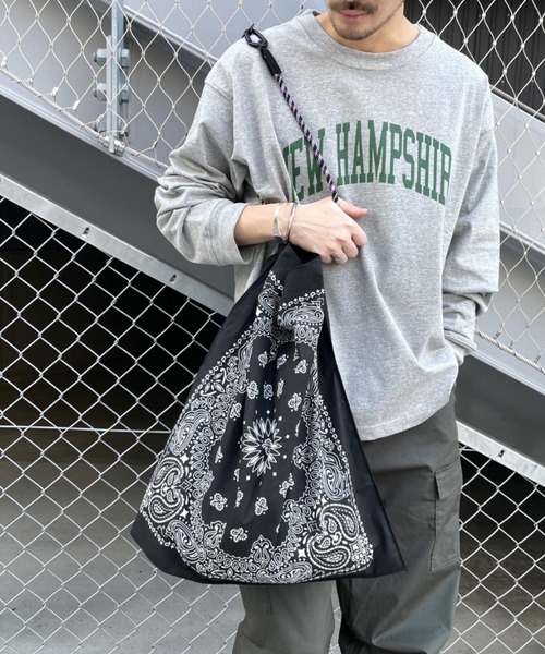 HAV-A-HANK(ハバハンク )の「【HAV-A-HANK/ハバハンク】ロープショルダー付バンダナバッグ(トートバッグ・メンズ・ブルー/ブラック/ホワイト・ONE SIZE)」の8枚目の写真