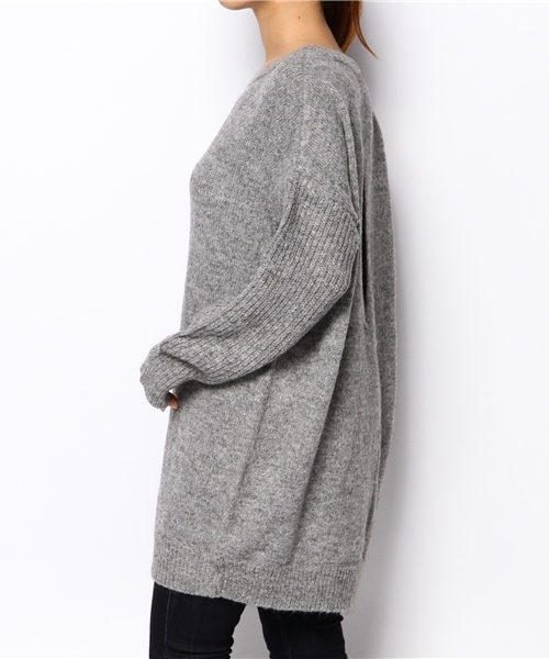 Sheta（シータ）の「背中開きニットチュニック（ニット/セーター・レディース・ベージュ/ブラック/グレー・FREE）」の5枚目の写真