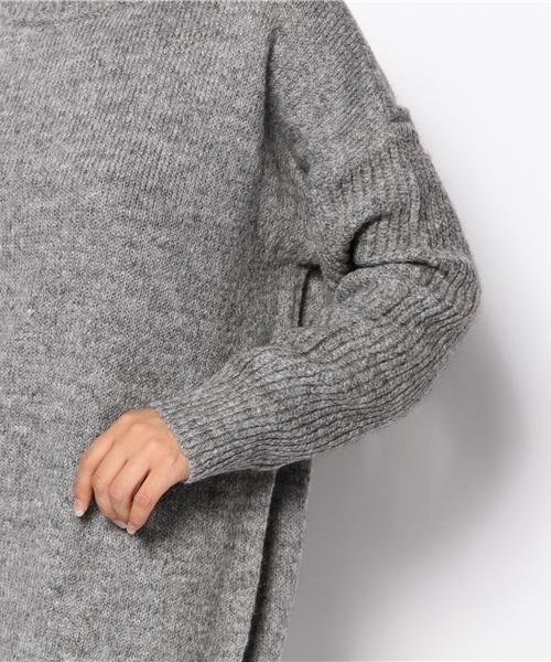 Sheta（シータ）の「背中開きニットチュニック（ニット/セーター・レディース・ベージュ/ブラック/グレー・FREE）」の8枚目の写真