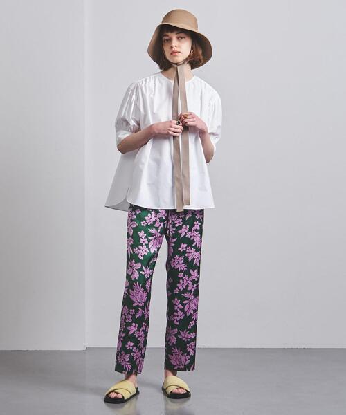 【新品】UNITED ARROWS UGCMD パフスリーブ ノーカラーブラウス UNITED ARROWS(ユナイテッドアローズ)の「UGCMD パフスリーブ
