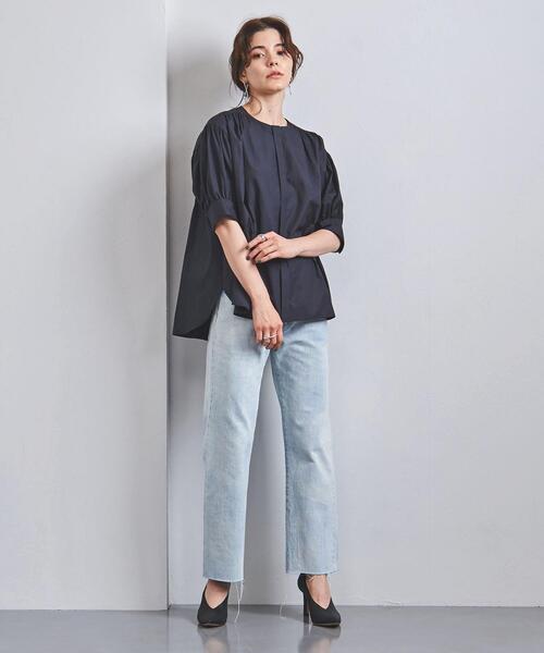 【新品】UNITED ARROWS UGCMD パフスリーブ ノーカラーブラウス UNITED ARROWS（ユナイテッドアローズ）の「UGCMD パフスリーブ