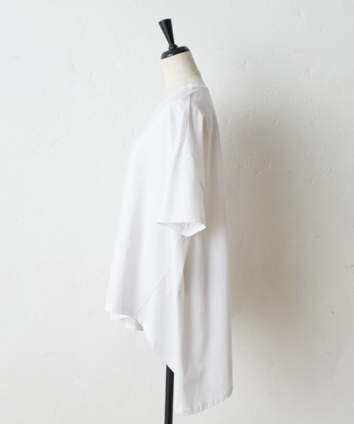 BEARDSLEY（ビアズリー）の「アシンメトリーT（Tシャツ/カットソー・レディース・ホワイト/ブラック・FREE）」の10枚目の写真