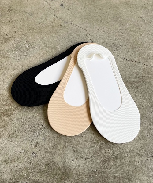 SHIZUTA（シズタ）の「SZT:レディース ぬげにくいカバーソックス 3足セット（ソックス/靴下・レディース・ホワイト系2/グレー系2/ホワイト系1/グレー系1/ブラック/ホワイト系4/ベージュ系2/ピンク/ブラック系4/グレー/ブラック系3/ホワイト/ホワイト系3/ベージュ系1/ブラウン/ブラック系2/ベージュ系4/ベージュ/ブラック系1/ベージュ系3・FREE）」の3枚目の写真