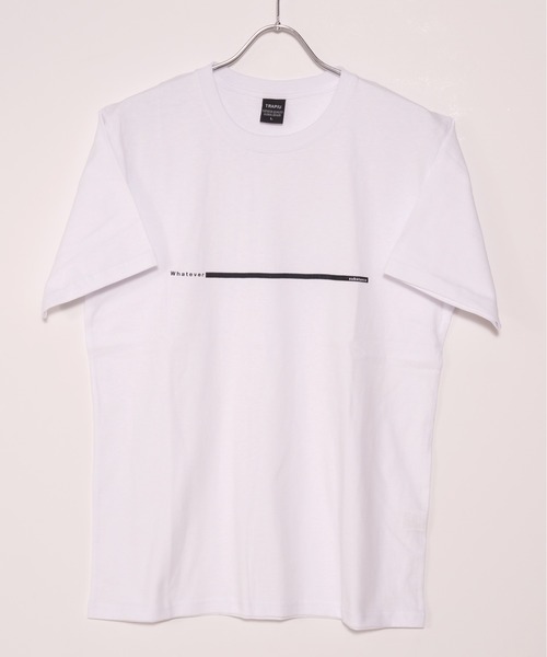 TRAP/U (トラップユー)の「16/-天竺 フロント プリント コットン 半袖 Tシャツ(Tシャツ/カットソー・メンズ・ベージュ/ホワイト/ブラック・L/M)」の6枚目の写真
