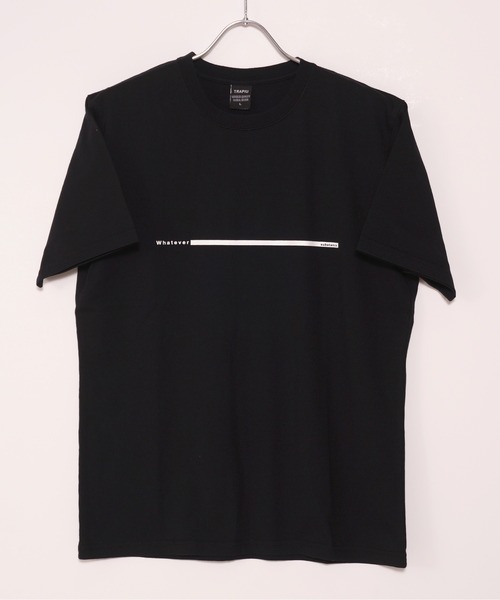 TRAP/U (トラップユー)の「16/-天竺 フロント プリント コットン 半袖 Tシャツ(Tシャツ/カットソー・メンズ・ベージュ/ホワイト/ブラック・L/M)」の7枚目の写真