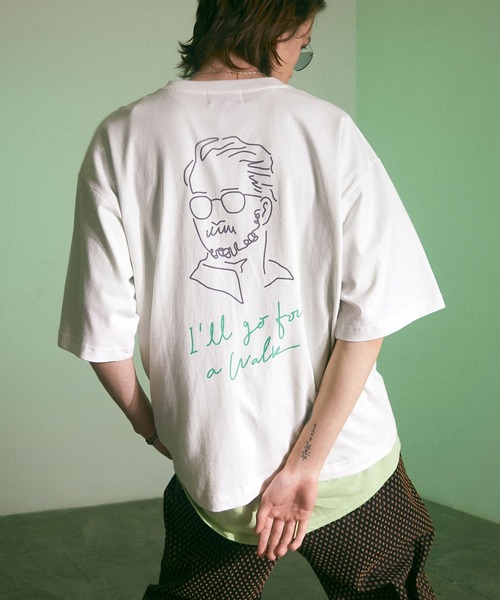 EMMA CLOTHES(エマクローズ)の「ビッグシルエット コットン天竺 アートデザイン半袖カットソー EMMA CLOTHES(Tシャツ/カットソー・メンズ・ホワイト/ブラック/ホワイト系その他/ブラック系その他/ベージュ系その他/パープル系その他/ホワイト系その他2/ホワイト系その他3/ブラック系その他2/ブラック系その他3/ベージュ系その他2/ベージュ系その他3/ベージュ系その他4/パープル系その他2/パープル系その他3/パープル系その他4・M/L)」の2枚目の写真