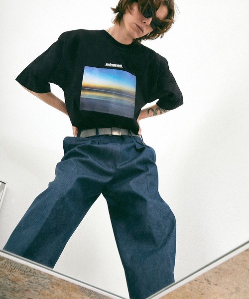 EMMA CLOTHES(エマクローズ)の「ビッグシルエット コットン天竺 アートデザイン半袖カットソー EMMA CLOTHES(Tシャツ/カットソー・メンズ・ホワイト/ブラック/ホワイト系その他/ブラック系その他/ベージュ系その他/パープル系その他/ホワイト系その他2/ホワイト系その他3/ブラック系その他2/ブラック系その他3/ベージュ系その他2/ベージュ系その他3/ベージュ系その他4/パープル系その他2/パープル系その他3/パープル系その他4・M/L)」の7枚目の写真