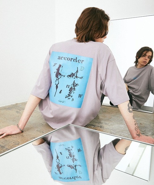 EMMA CLOTHES(エマクローズ)の「ビッグシルエット コットン天竺 アートデザイン半袖カットソー EMMA CLOTHES(Tシャツ/カットソー・メンズ・ホワイト/ブラック/ホワイト系その他/ブラック系その他/ベージュ系その他/パープル系その他/ホワイト系その他2/ホワイト系その他3/ブラック系その他2/ブラック系その他3/ベージュ系その他2/ベージュ系その他3/ベージュ系その他4/パープル系その他2/パープル系その他3/パープル系その他4・M/L)」の16枚目の写真