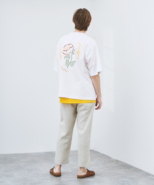 EMMA CLOTHES(エマクローズ)の「ビッグシルエット コットン天竺 アートデザイン半袖カットソー EMMA CLOTHES(Tシャツ/カットソー・メンズ・ホワイト/ブラック/ホワイト系その他/ブラック系その他/ベージュ系その他/パープル系その他/ホワイト系その他2/ホワイト系その他3/ブラック系その他2/ブラック系その他3/ベージュ系その他2/ベージュ系その他3/ベージュ系その他4/パープル系その他2/パープル系その他3/パープル系その他4・M/L)」の20枚目の写真