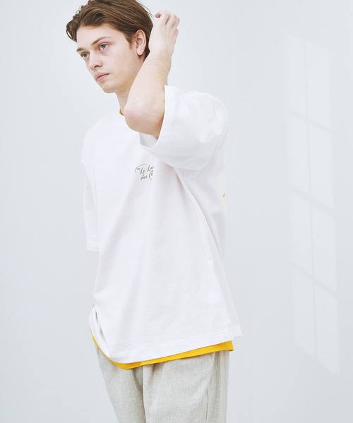 EMMA CLOTHES(エマクローズ)の「ビッグシルエット コットン天竺 アートデザイン半袖カットソー EMMA CLOTHES(Tシャツ/カットソー・メンズ・ホワイト/ブラック/ホワイト系その他/ブラック系その他/ベージュ系その他/パープル系その他/ホワイト系その他2/ホワイト系その他3/ブラック系その他2/ブラック系その他3/ベージュ系その他2/ベージュ系その他3/ベージュ系その他4/パープル系その他2/パープル系その他3/パープル系その他4・M/L)」の21枚目の写真