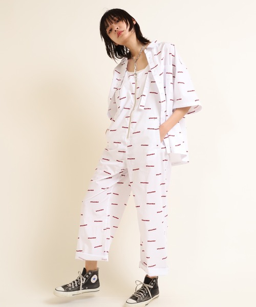 RNA（アールエヌエー）の「O0644 ロゴ柄ルーズサロペット（サロペット/オーバーオール・レディース・ホワイト/サックスブルー/ブラック・MEDIUM）」の17枚目の写真