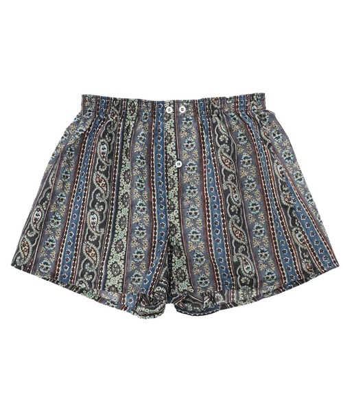 ANONYMOUSISM（アノニマスイズム）の「＿ANONYMOUSISM　布帛トランクス PAISLEY STRIPE（トランクス・メンズ・オレンジ/チャコール・L/XL/M）」の2枚目の写真