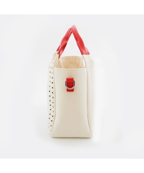 DIAVEL（ディアベル）の「マイクロスタッズトートバッグ【Sサイズ】（トートバッグ・レディース・ホワイト×レッド/ホワイト×ブラック・SMALL）」の13枚目の写真